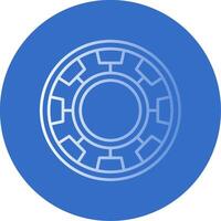 Chip Gradient Line Circle Icon vector