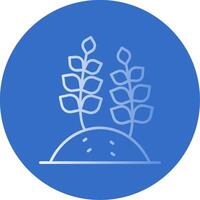 Wheat Gradient Line Circle Icon vector