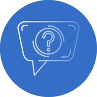 Question Gradient Line Circle Icon vector