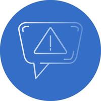 Alert Gradient Line Circle Icon vector