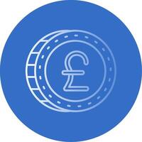 Pound Gradient Line Circle Icon vector