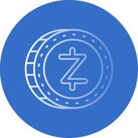 Zcash Gradient Line Circle Icon vector