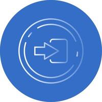 Log in Gradient Line Circle Icon vector