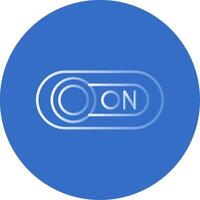 On Gradient Line Circle Icon vector