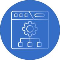 Setting Gradient Line Circle Icon vector