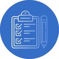 Exam Gradient Line Circle Icon vector