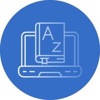Dictionary Gradient Line Circle Icon vector