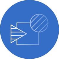 Intersect Gradient Line Circle Icon vector