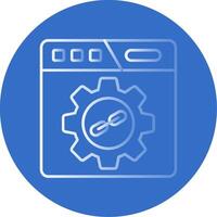 Backlink Gradient Line Circle Icon vector