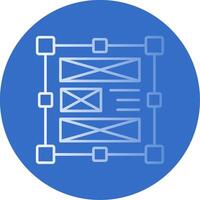 Layout Gradient Line Circle Icon vector