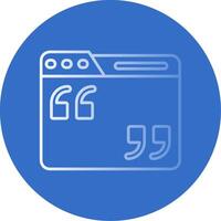 Quote Gradient Line Circle Icon vector