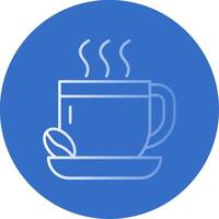 Coffee Gradient Line Circle Icon vector