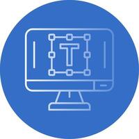 Text editor Gradient Line Circle Icon vector