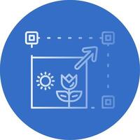 Resizing Gradient Line Circle Icon vector