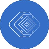 Kerchief Gradient Line Circle Icon vector
