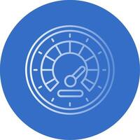 Speedometer Gradient Line Circle Icon vector