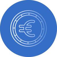 Euro Gradient Line Circle Icon vector