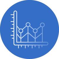 Line chart Gradient Line Circle Icon vector