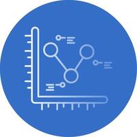 gráfico degradado línea circulo icono vector