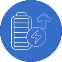 Battery full Gradient Line Circle Icon vector