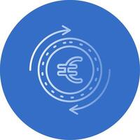 Euro Gradient Line Circle Icon vector