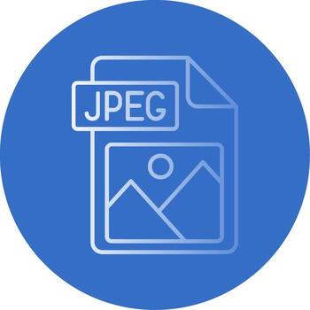 Jpg file format Gradient Line Circle Icon vector