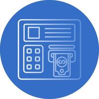 Atm machine Gradient Line Circle Icon vector