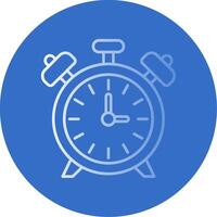 Alarm clock Gradient Line Circle Icon vector