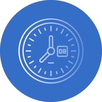 Clock Gradient Line Circle Icon vector