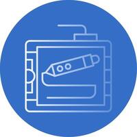 Drawing tablet Gradient Line Circle Icon vector