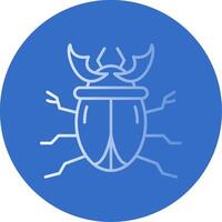 Beetle Gradient Line Circle Icon vector