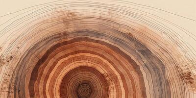 AI generated Photorealistic image of a tree cut. Tree rings. Wood texture photo