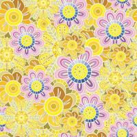 Ornate floral seamless pattern with flowers vector