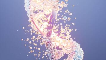 Loop animation of DNA with biological concept, 3d rendering. video