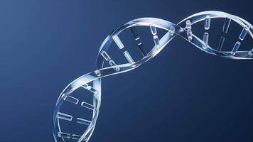 dna met biologisch concept, 3d weergave. video