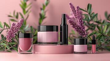 AI generated Mockup cosmetics product for luxury beauty brand photo