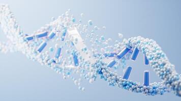 lus animatie van dna met biologisch concept, 3d weergave. video