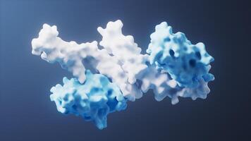 Protein structure with biological concept, 3d rendering. video