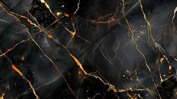 AI generated Black gold marble texture background pattern with high resolution. High resolution photo. Luxury background for design. photo