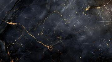 AI generated Black gold marble texture background pattern with high resolution. High resolution photo. Luxury background for design. photo