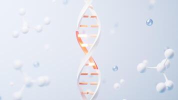 DNA and mutation with biological concept, 3d rendering. video