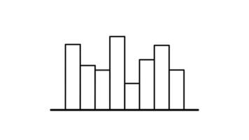 Histogram Chart Icon in Line Style of nice animated for your videos, easy to use with Transparent Background video