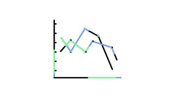 Line Chart Icon in Line Style of nice animated for your videos, easy to use with Transparent Background video