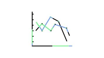 Linie Diagramm Symbol im Linie Stil von nett animiert zum Ihre Videos, einfach zu verwenden mit transparent Hintergrund video