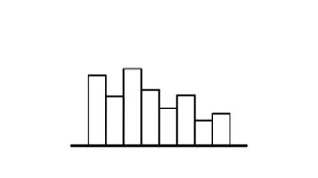 histogram tabel icoon in lijn stijl van mooi hoor geanimeerd voor uw videos, gemakkelijk naar gebruik met transparant achtergrond video