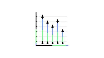 linje Diagram ikon i linje stil av trevlig animerad för din videoklipp, lätt till använda sig av med transparent bakgrund video