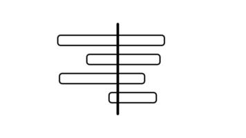 gantt grafico icona nel linea stile di simpatico animato per il tuo video, facile per uso con trasparente sfondo video