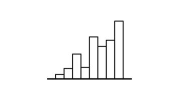 histogram tabel icoon in lijn stijl van mooi hoor geanimeerd voor uw videos, gemakkelijk naar gebruik met transparant achtergrond video