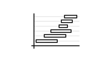 Gantt Chart Icon in Line Style of nice animated for your videos, easy to use with Transparent Background video