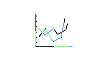 Line Chart Icon in Line Style of nice animated for your videos, easy to use with Transparent Background video